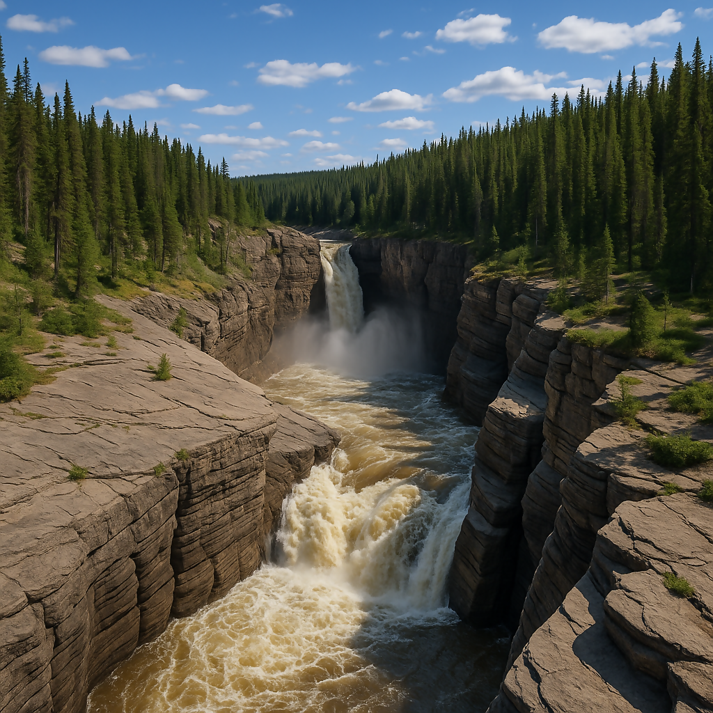 Sambaa Deh Falls Territorial Park - Northwest Territories Canada - Rendered - Digital File Digital My Custom Designs PDF
