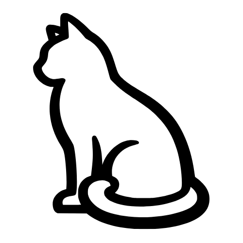 Familiar Cat Outline - Vector Graphics - Digital File Digital My Custom Designs PDF