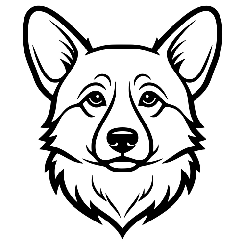 Corgi Face - Digital File - XCS Friendly Digital My Custom Designs PDF