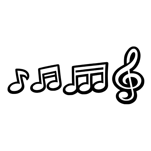Cartoon Music Notes - Vector Graphics - Digital File Digital My Custom Designs PDF