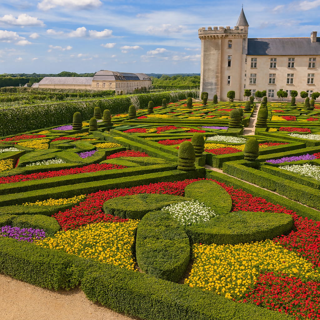 Villandry Castle (Château de Villandry) Garden - Loire Valley France - Europe - Rendered - Digital File Digital My Custom Designs PDF