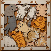 Funny Cats - Puzzles - Laser & Color Print - Digital File Digital My Custom Designs ZIP File