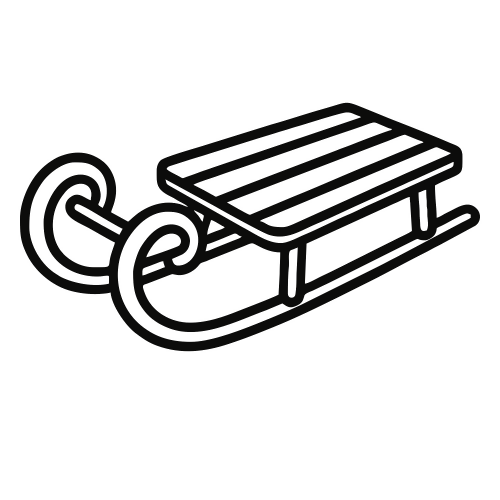 Sleigh Outline - Digital File - XCS Friendly Digital My Custom Designs PDF