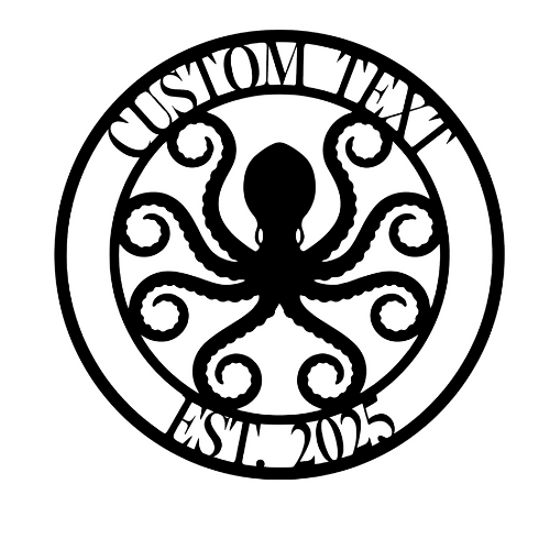 Octopus Hydra - Custom Wall / Home Decor - Digital File Digital My Custom Designs ZIP File