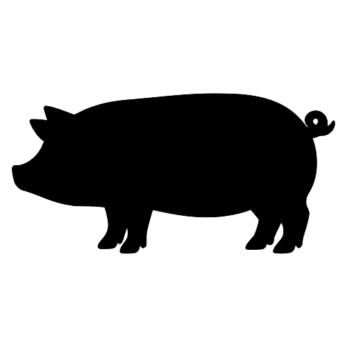 Pig Silhouette - Vector Graphics - Digital File Digital My Custom Designs PDF
