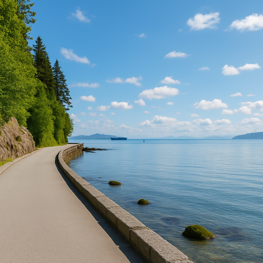 Stanley Park Seawall - Vancouver-British Columbia Canada - Rendered - Digital File Digital My Custom Designs PDF