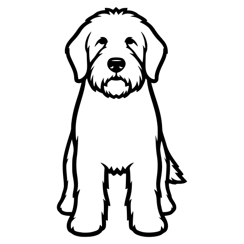 Old English Sheepdog Outline - Digital File - XCS Friendly Digital My Custom Designs PDF