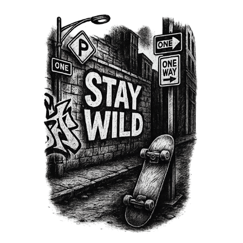 Pop Culture Fandom - Stay Wild - T Shirt Design - Digital File Digital My Custom Designs 300 DPI PNG