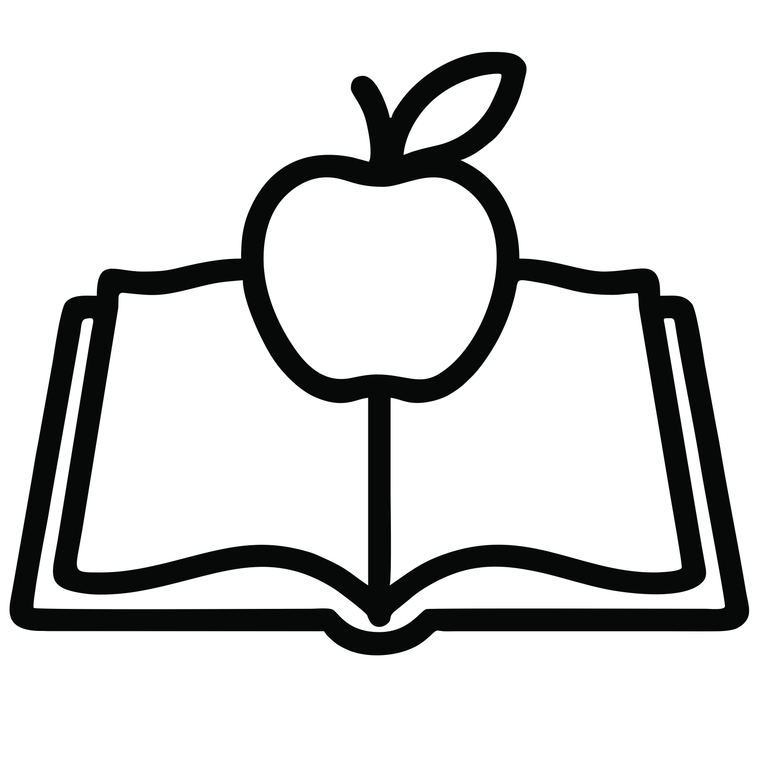 Open Book With Apple - Digital File - XCS Friendly Tumbler My Custom Designs PNG