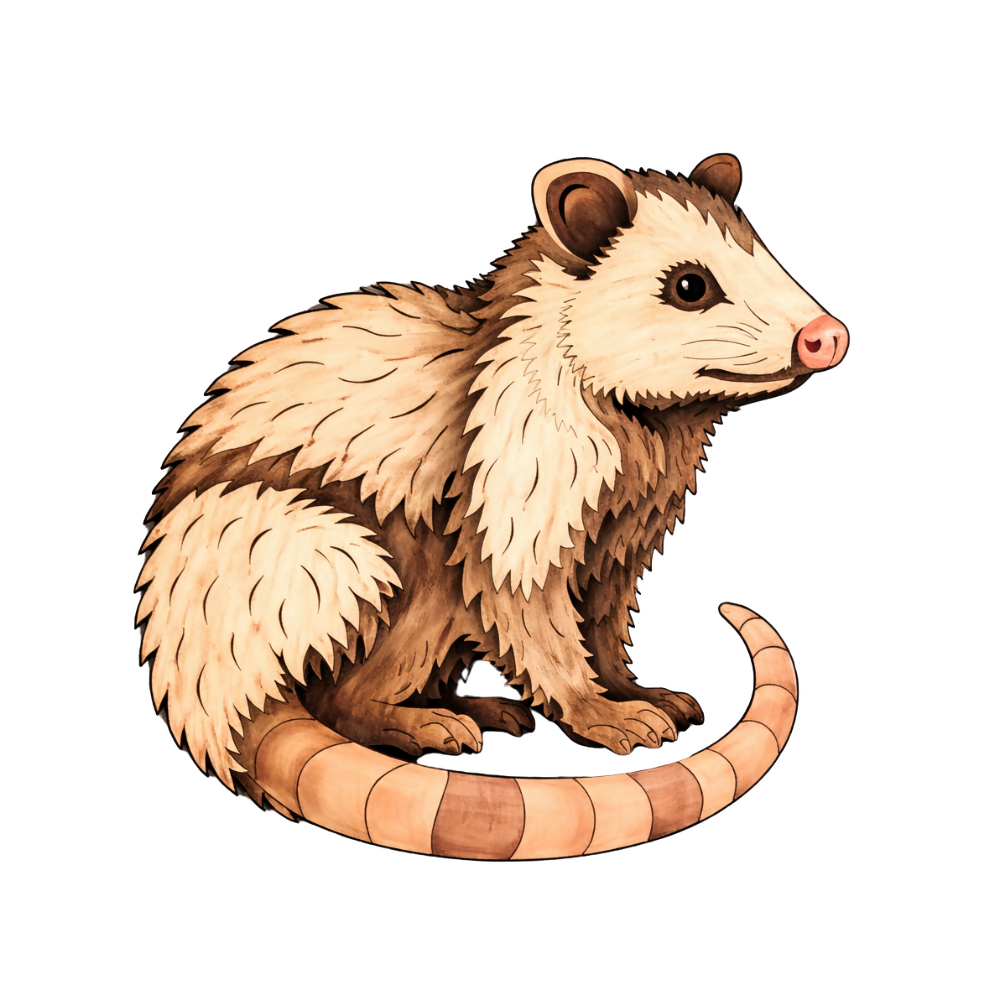 Opossum - Layered Animal Designs - Digital File Digital My Custom Designs
