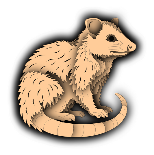 Opossum - Layered Animal Designs - Digital File Digital My Custom Designs SVG