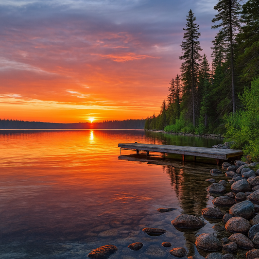 Orange Glow Horizon - Manitoba Canada - Rendered - Digital File Digital My Custom Designs PDF