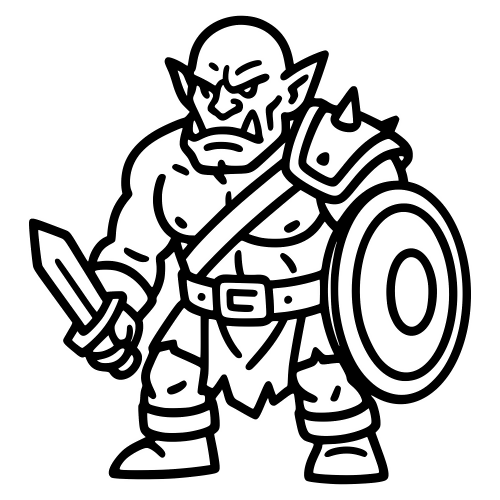 Orc Warrior - Digital File - XCS Friendly Digital My Custom Designs PDF