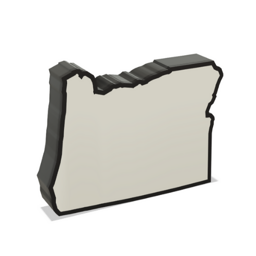 Oregon Wall Lightbox - United States - 3D Print File - Digital File Digital My Custom Designs