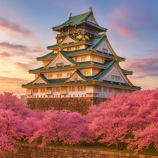 Osaka Castle - Osaka Japan - Asia - Rendered - Digital File Digital My Custom Designs PDF