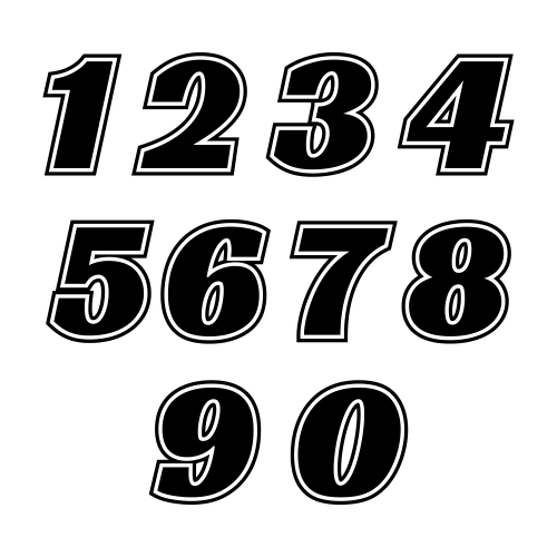 Racing Numbers Decal - Digital File - XCS Friendly Digital My Custom Designs PDF
