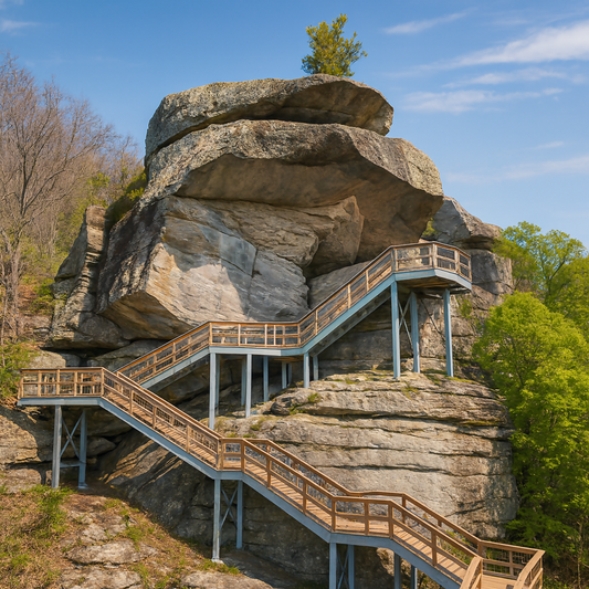 Outcroppings Trail - Chimney Rock State Park - North Carolina United States - Rendered - Digital File Digital My Custom Designs PDF