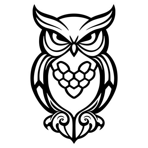 Owl Outline - Digital File - XCS Friendly Digital My Custom Designs PDF