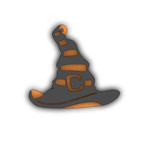 Witch Hat Layered Design Keychain Earring - My Custom Designs Digital My Custom Designs SVG