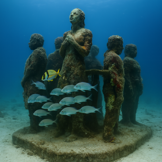 Underwater Museum (Museo Subacuático) - Quintana Roo Mexico - Rendered - Digital File Digital My Custom Designs PDF