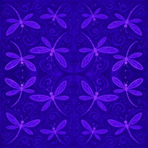 Animal and Wildlife - Abstract Dragonflies In Ultraviolet Ink - Pattern - Digital File Digital My Custom Designs PDF