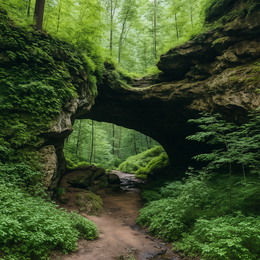 Natural Bridge - Maquoketa Caves State Park - Iowa United States - Rendered - Digital File Digital My Custom Designs PDF