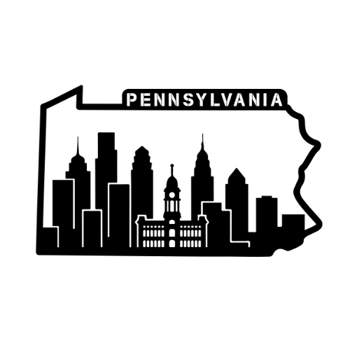 Pennsylvania - Wall / Home Decor - State Outline - United States - Digital File Digital My Custom Designs ZIP File