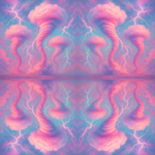 Kids and Playful - Cotton-candy Tornadoes with Pastel Lightning - Pattern - Digital File Digital My Custom Designs PDF
