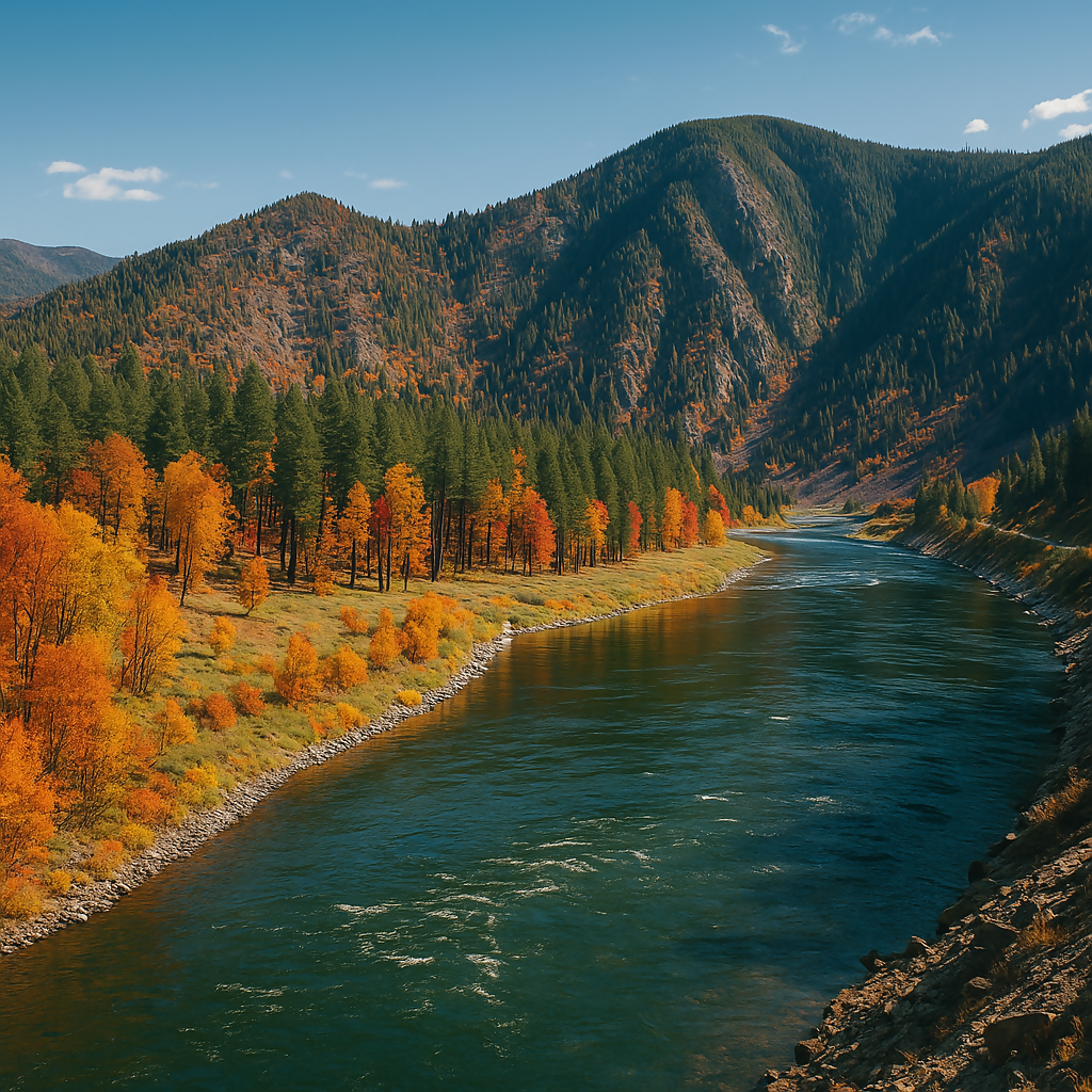 Lower Clark Fork River - Montana United States - Rendered - Digital File Digital My Custom Designs PDF