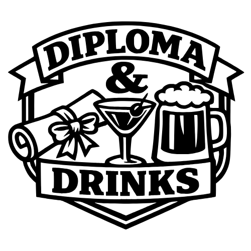 “Diploma & Drinks” badge - Digital File - XCS Friendly Digital My Custom Designs PDF