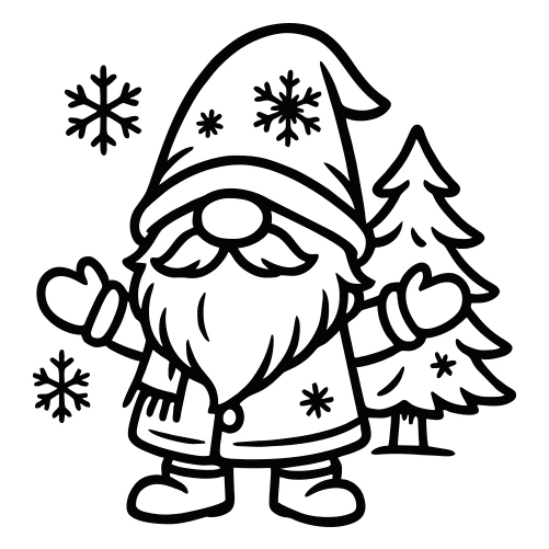 Cartoon Snow Gnome - Digital File - XCS Friendly Digital My Custom Designs PDF