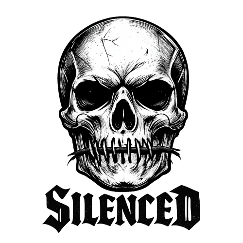Urban Grunge Retro - Skull Silenced - T Shirt Design - Digital File Digital My Custom Designs 300 DPI PNG