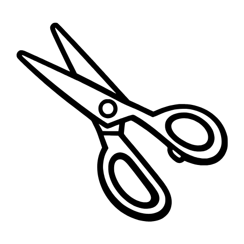 Scissors Outline - Vector Graphics - Digital File Digital My Custom Designs PDF