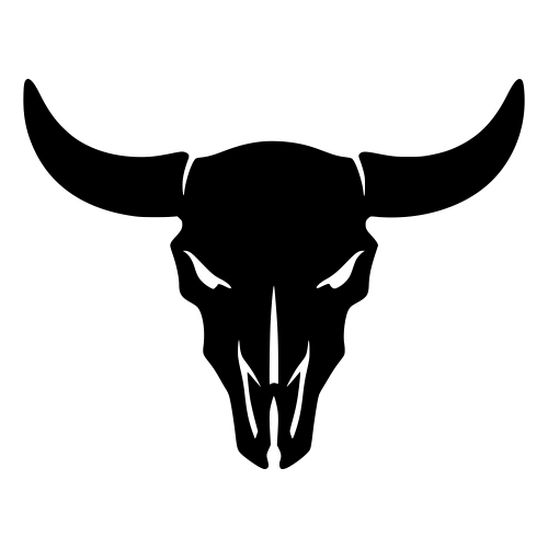 Cow Skull Western Style Silhouette - Vector Graphics - Digital File Digital My Custom Designs PDF