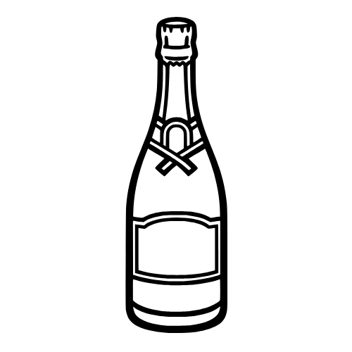 Champagne Bottle Design - Digital File - XCS Friendly