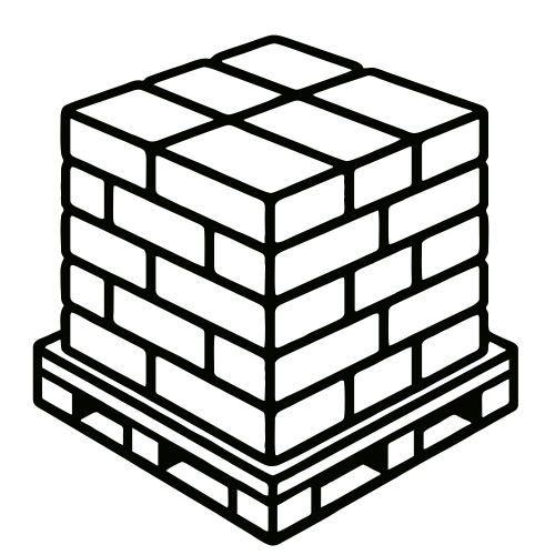 Pallet of Bricks Illustration - Vector Graphics - Digital File Digital My Custom Designs PDF