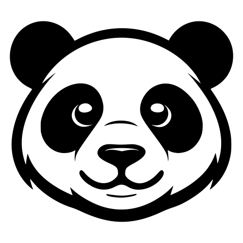 Panda Face - Digital File - XCS Friendly Digital My Custom Designs PDF