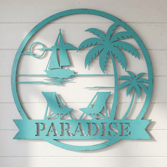 Paradise - Metal Sign/ Home Decor - Digital File - ZIP File - Digital