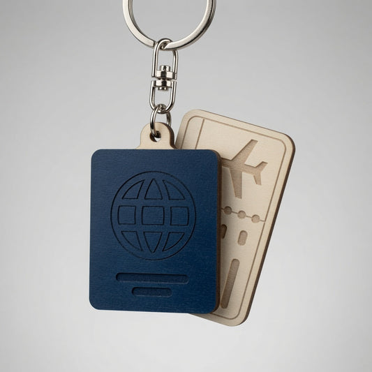 Passport Keychain Layered Design - Digital File - SVG - SVG - Digital File