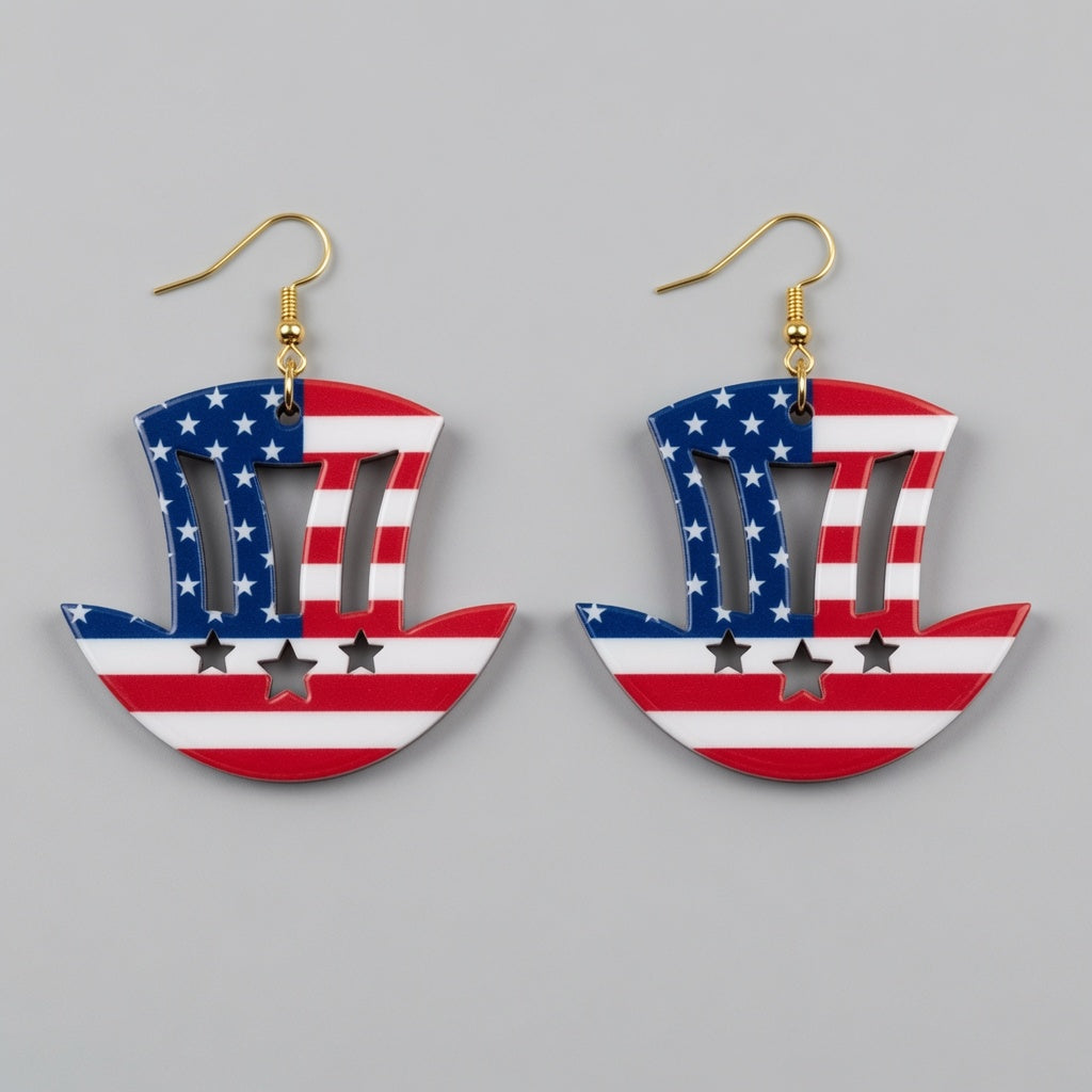 Patriot Hat - 4th Of July Keychain/ Earrings - Digital File - SVG - Digital