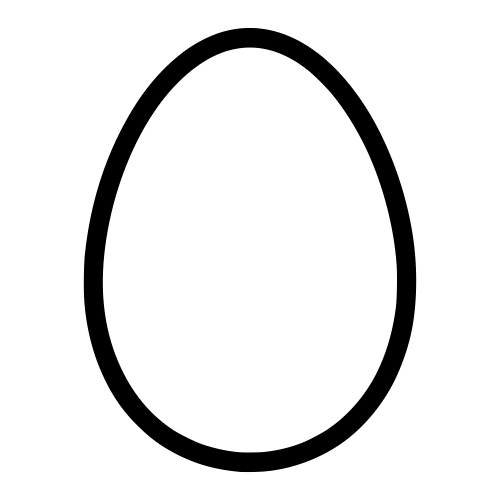 Easter Egg Outline - Digital File - XCS Friendly Digital My Custom Designs PDF