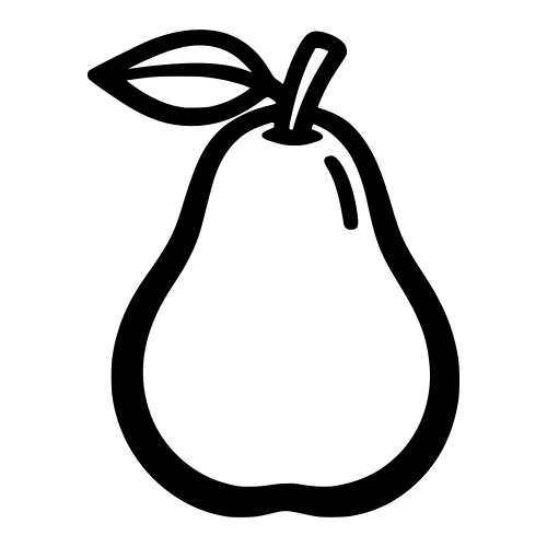 Pear Outline - Digital File - XCS Friendly Digital My Custom Designs PDF
