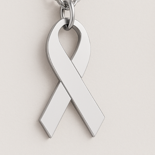 Personalized Breast Cancer Awareness Necklace My Custom Designs Silver