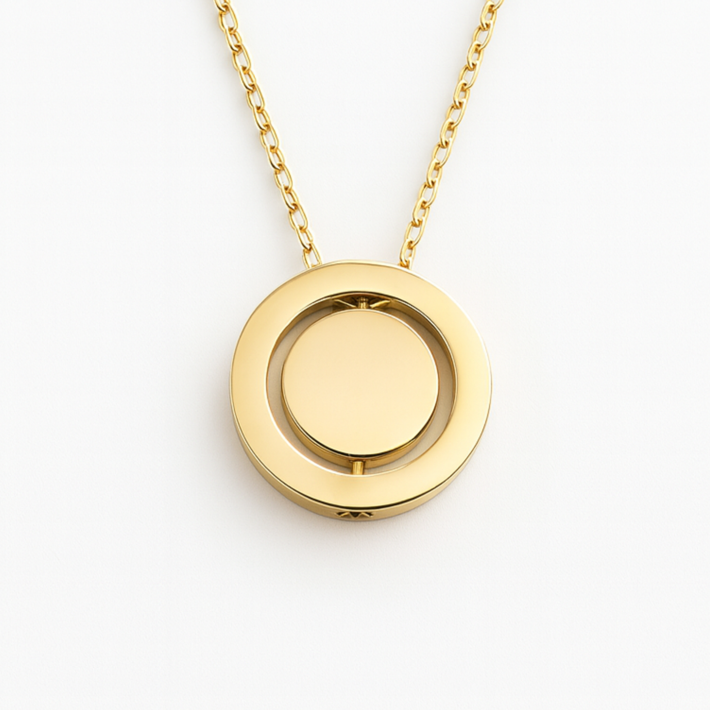 Personalized Spinning Message Pendant Necklace Jewelry My Custom Designs Gold