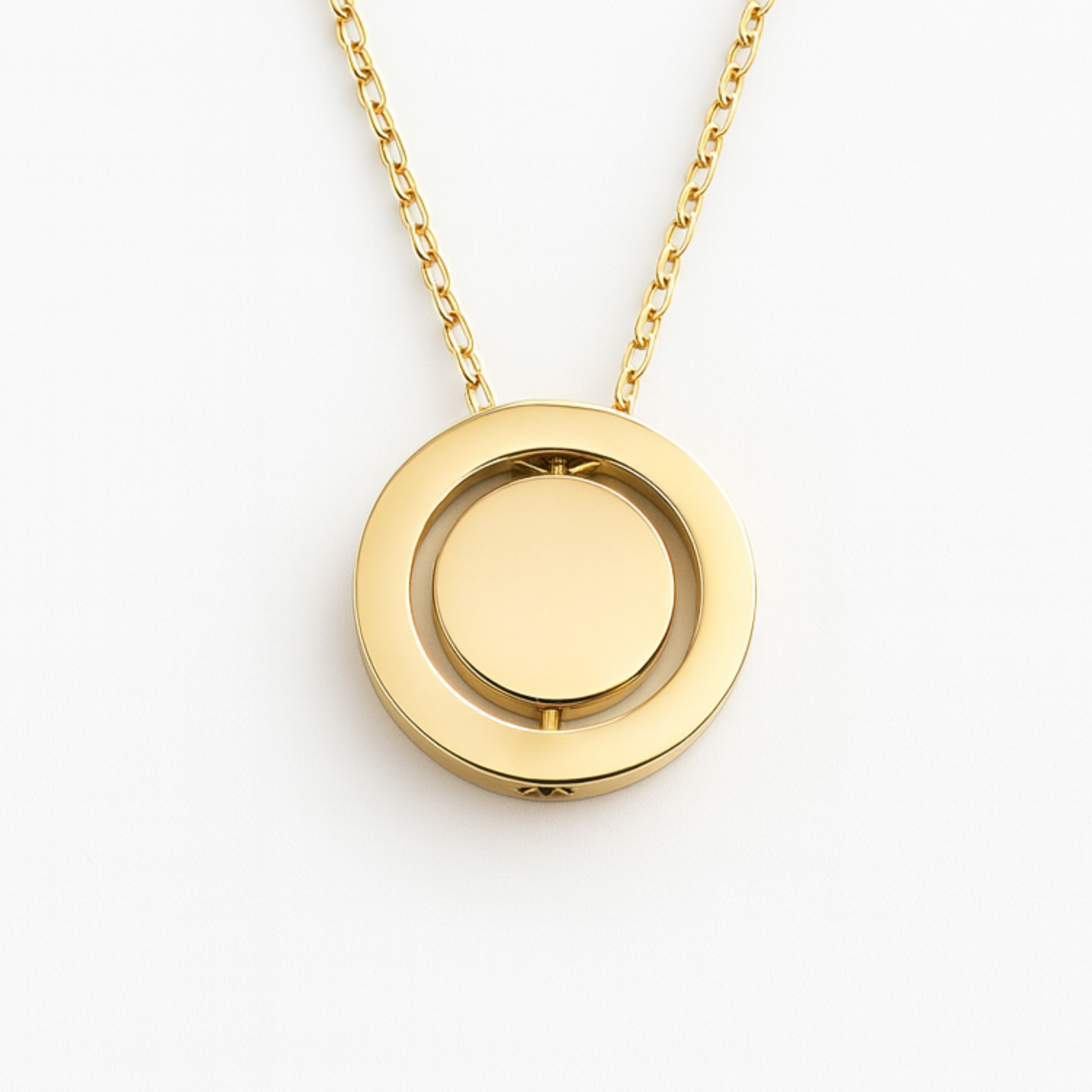 Personalized Spinning Message Pendant Necklace Jewelry My Custom Designs Gold
