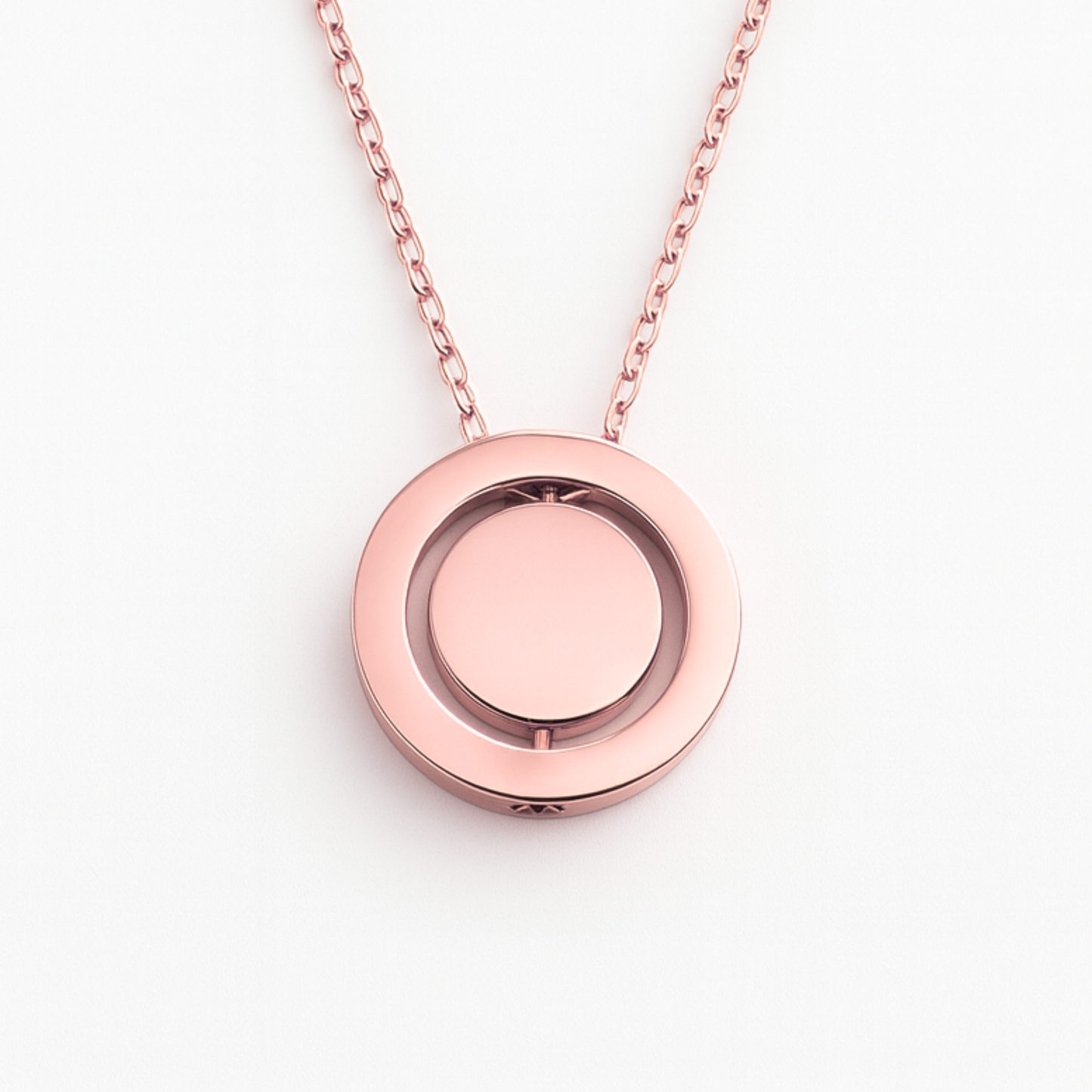 Personalized Spinning Message Pendant Necklace Jewelry My Custom Designs Rose gold