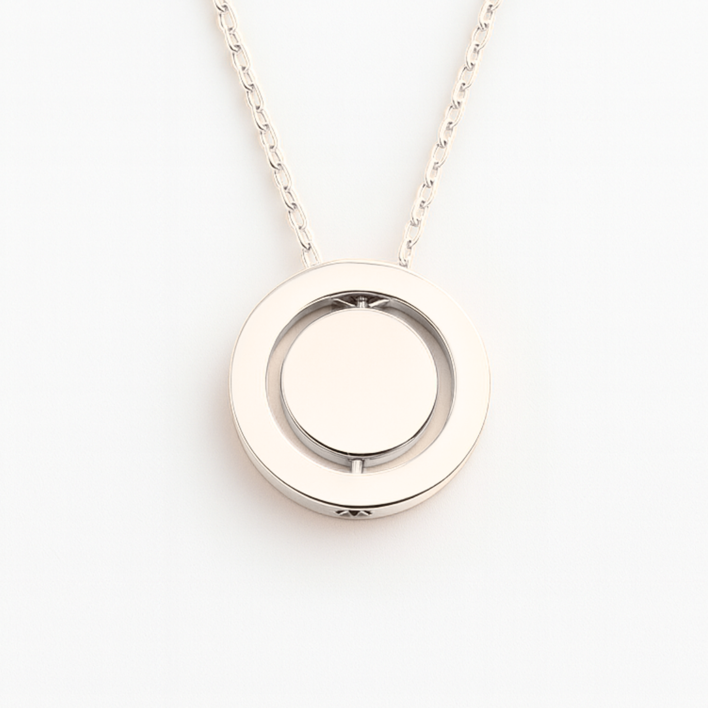 Personalized Spinning Message Pendant Necklace Jewelry My Custom Designs Silver