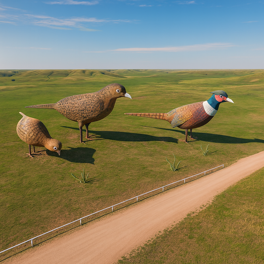 Pheasants on the Prairie - Enchanted Highway - North Dakota United States - Rendered - Digital File Digital My Custom Designs PDF
