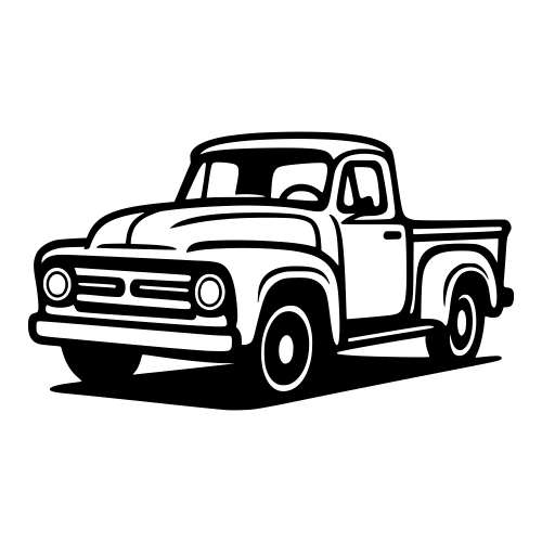 Pickup Truck Vintage - Digital File - XCS Friendly Digital My Custom Designs PDF
