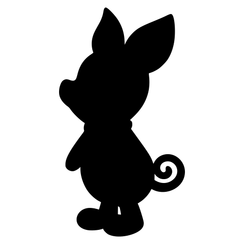 Piglet Silhouette - Vector Graphics - Digital File Digital My Custom Designs PDF